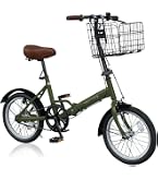 Amazon | AIJYU CYCLE 折りたたみ自転車 16 インチ 軽量 着脱可能カゴ